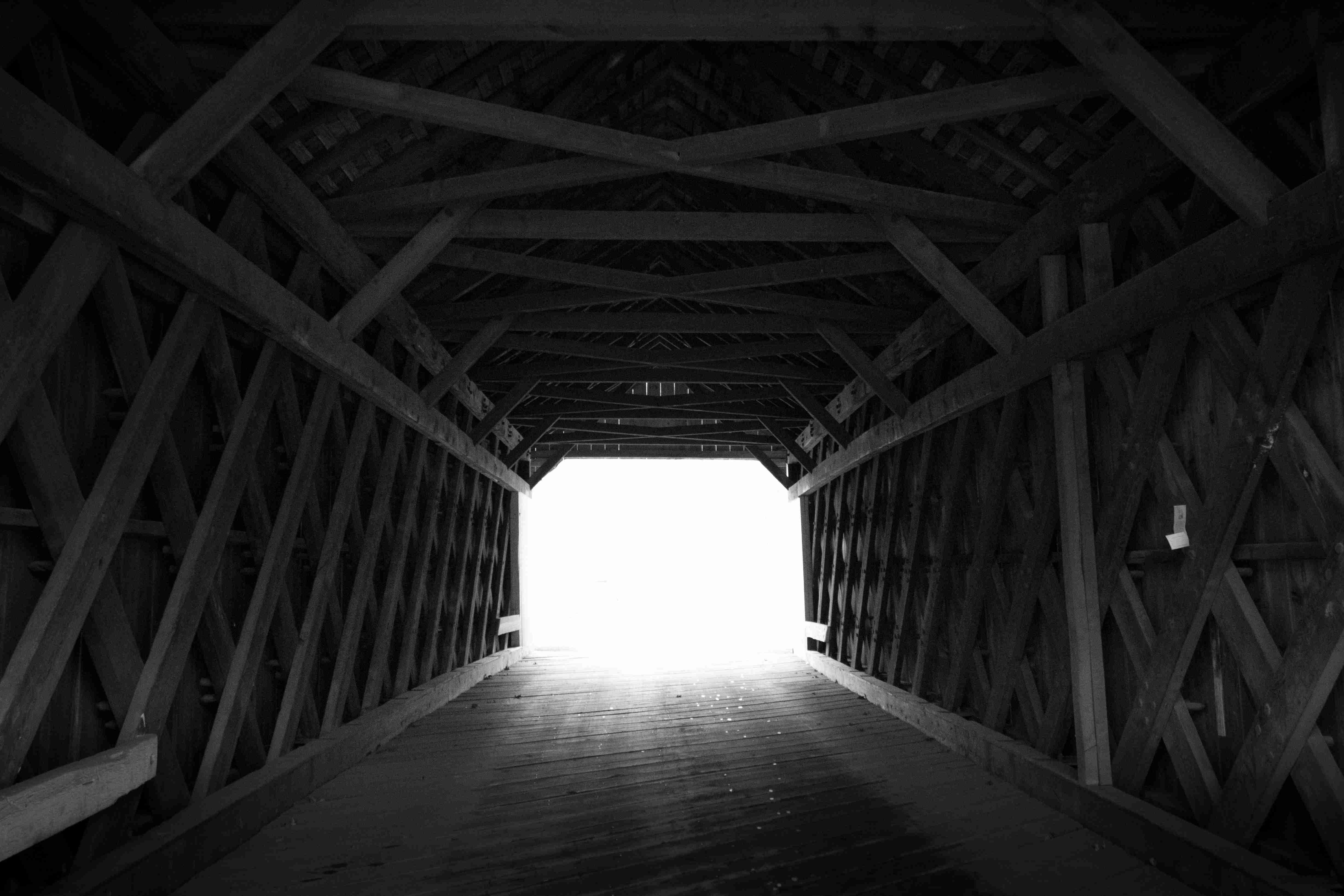 Covered bridge.